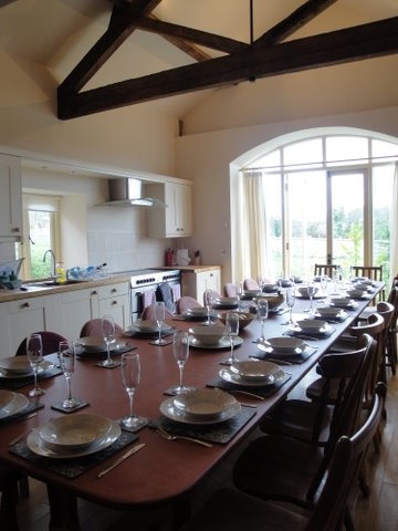 Ample dining room table