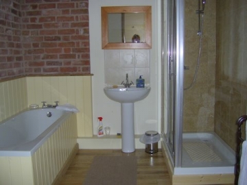 One of the bathrooms